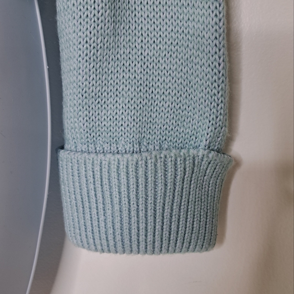 Lovers + Friends Light Blue Vanish Mock Neck Sweater Size Small - Picture 6 of 12